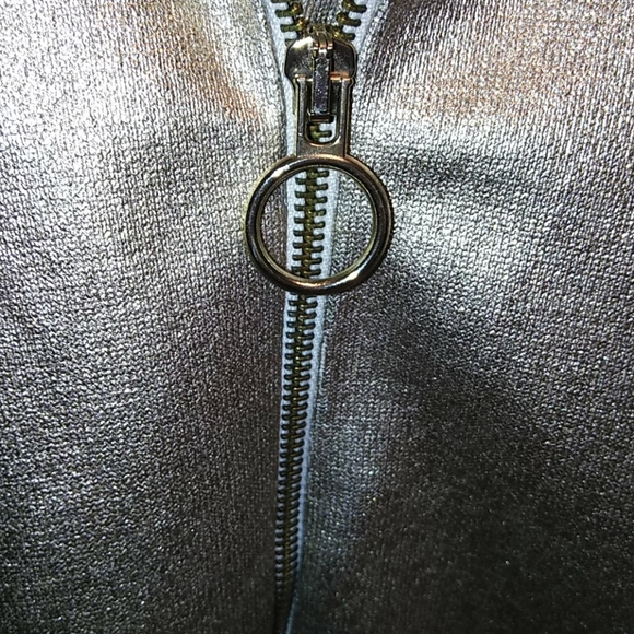 Gold Metallic 💙 Zara Bomber Jacket 💜 - Picture 5 of 10